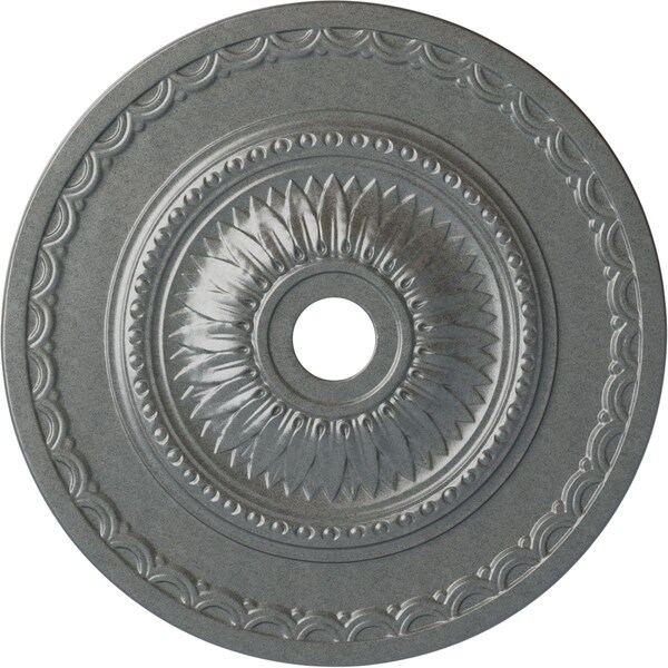 Ekena Millwork Sunflower Ceiling Medallion (Fits Canopies up to 5 5/8"), 29 1/2"OD x 3 5/8"ID x 1 5/8"P, Platinum CM29SFPLS - main